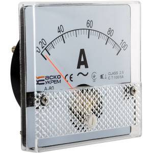 Амперметр 100/5А 80х80  модель А-80 AС
