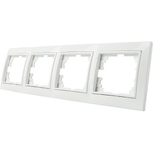 Рамка чотиримісна Pм-4-Fl-W (біла)