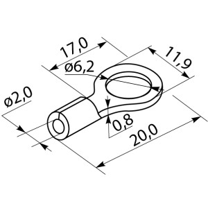 Наконечники під ґвинт з ізоляцією  RV 2-6 (100 шт.)