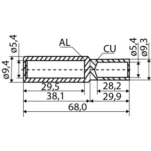 Гільза мідно-алюмінієва GTL-10