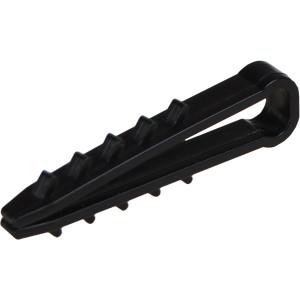 Дюбель-хомут (6*4) чорний під плоский кабель (уп.100шт)