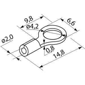 Наконечники під ґвинт з ізоляцією  RV 2-4 (100 шт.)