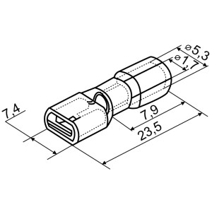Конектори повністю ізольовані  FDFD1,25-250 'мама'  (100 шт.)