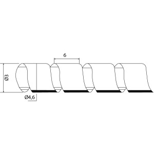 Спіраль біла-прозора (10м) SWB-03 ∅3-20