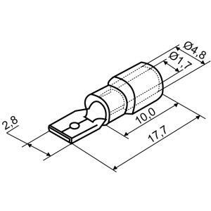 Конектори  МDD1,25-110 2,8x0,5/0,8  (100 шт.)
