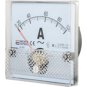 Амперметр 100/5А 80х80  модель А-80 AС
