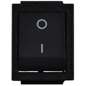Перемикач 1 клав. чорний клеми під гвинт KCD2- 2-201S B/B