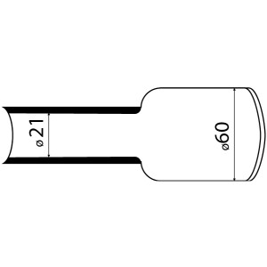 Термоусаджувальна трубка з клейовим шаром d 60мм чорна шт.(1м)