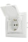 Розетка з кришкою 2Р+PE  РВбсб16-З-Fl-W (біла)