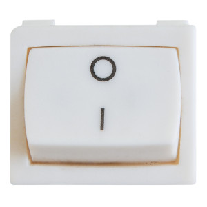 Перемикач 1 клав. Білий KCD1-6-201 Wh/Wh