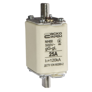 Запобіжник ножовий з плавкою вставкою NH00 25A gG