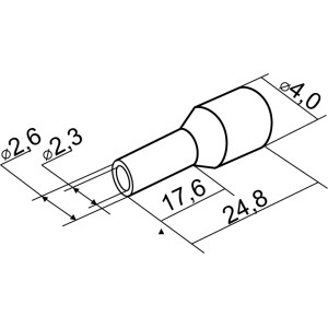 Наконечники трубчасті НТ 2,5-18 сині (100 шт.)