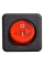 Перемикач 1 клав. (червона кругла клавіша) KCD2-10-201 R/B