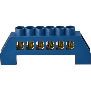 Нульова шина в пластиковому корпусі BC-6В 6 отв. (8*12)