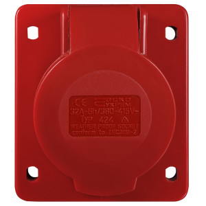 Розетка (гніздо) врізна ГВ 32А/4 3Р+РЕ (424)