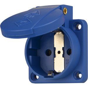 Розетка   вбудована тип F серії UCombi 3P 16A IP 54 синя