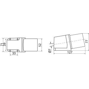 Вилка стаціонарна ВС 16А/3 2Р+РЕ (513)