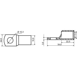 Наконечники без ізоляції мідні луджені SC-95-10
