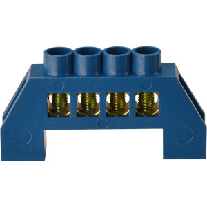 Нульова шина в пластиковому корпусі BC-6В 4 отв. (8*12)