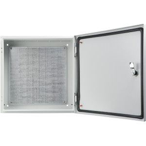 Корпус з монтажною панеллю металевий 40*40*20, IP54, серії UBox