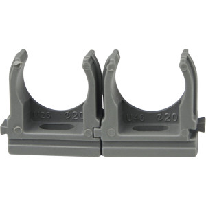 Кріплення для гофри сіре 20 мм (уп.50шт)