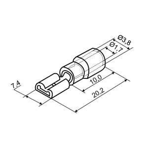Конектори  FDD1,25-250 6,35x0,5/0,8  (100 шт.)
