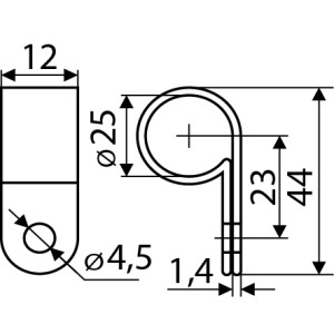 Скоба кабельна (100 шт.) CHS 1R