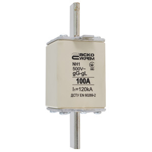 Запобіжник ножовий з плавкою вставкою NH1 100A gG
