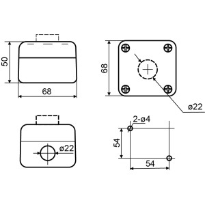 Пост одномісний "Аварійний Стоп" XAL-J184