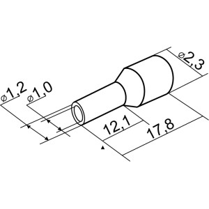 Наконечники трубчасті НТ 0,5-12 помаранчеві (100 шт.)