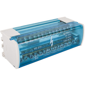 Нульова шина в корпусі VC-215 ( 2 бруска по 15  отворів)