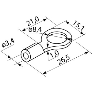Наконечники під ґвинт з ізоляцією  RV 5,5-8 (100 шт.)