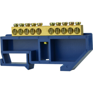 Нульова шина з ізолятором на Din-рейку ВС - 4А 10