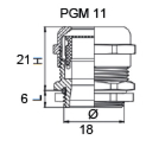 Сальник металевий PGM 11