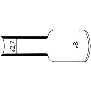 Термоусаджувальна трубка з клейовим шаром d 7,9мм синя шт.(1м)
