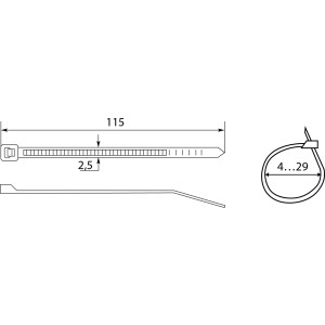 Хомути кабельні CHS 120 х 3 мм білі (упак 100шт)