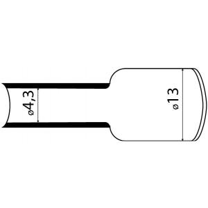 Термоусаджувальна трубка з клейовим шаром d 12,7мм біла шт.(1м)