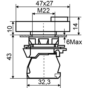 Кнопка подвійна "Старт/Стоп"  TB5-AL8425