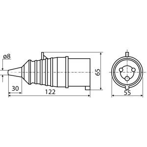 Вилка переносна ВП 16А/4 3Р+РЕ (014)