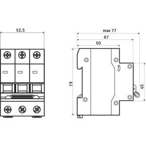 Автоматичний вимикач УКРЕМ ВА-2017/С 3р 25А АСКО