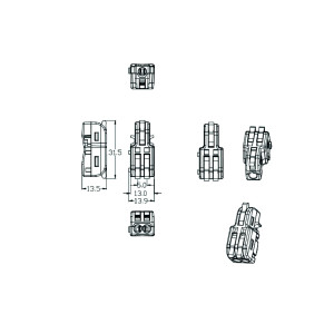 Клема з’єднувальна універсальна прохідна DB-12