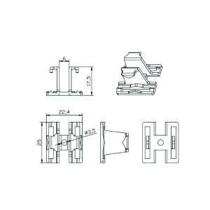 DF-214 З’єднувач-фіксатор клем універсальних
