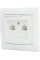 Розетка комп’ютерна подвійна РВcomсб-2-Fl-W