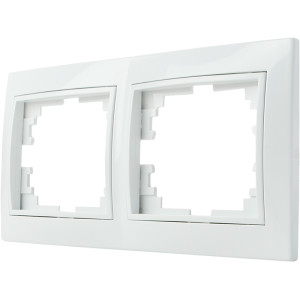 Рамка двомісна Pм-2-Fl-W (біла)