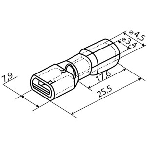 Конектори повністю ізольовані  FDFD 5.5-250 'мама'  (100 шт.)