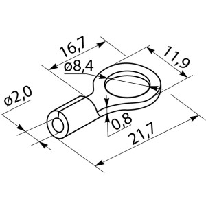 Наконечники під ґвинт з ізоляцією  RV 2-8 (100 шт.)