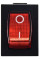 Перемикач 1 клав. червоний з підсвічуванням KCD1-2-101N  R/B  220V