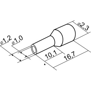 Наконечники трубчасті НТ 0,5-10 білі (100 шт.)
