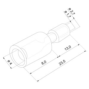 Роз`єм-штекер циліндричний FRD 1.25-156  'розетка' (100 шт.)