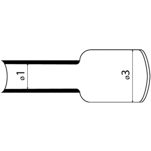 Термоусаджувальна трубка з клейовим шаром d 3,2мм біла шт.(1м)